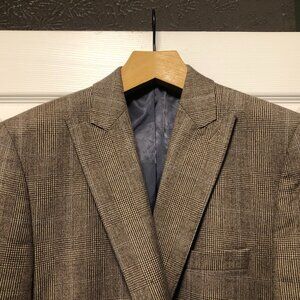 STAFFORD men's brown 100%wool double vented blazer sport coat jacket size: 42L